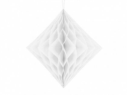 Papīra dimants, balts, 30 cm