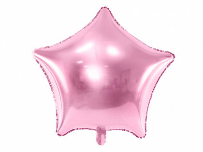 Folija balons "zvaigzne", 48 cm, gaiši rozā krāsa