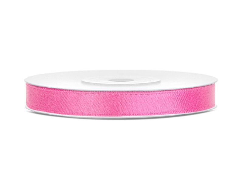Satīna lente, 6mm/25m, rozā krāsa