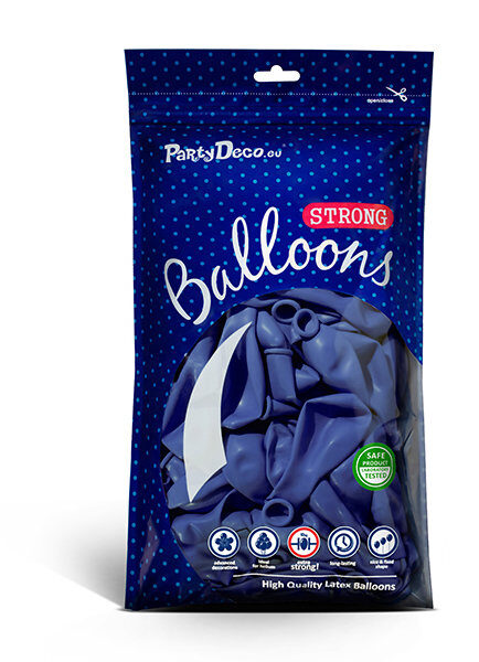 Balonu iepakojums, 50 gb., 30 cm, ultramarīna zilā krāsa