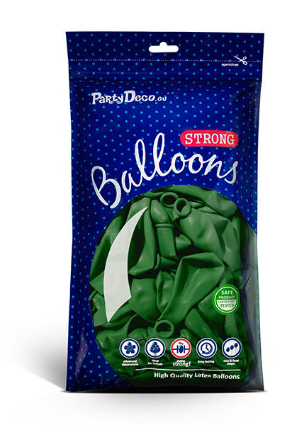 Balonu iepakojums, 50 gb., 30 cm, smaragda zaļā krāsa
